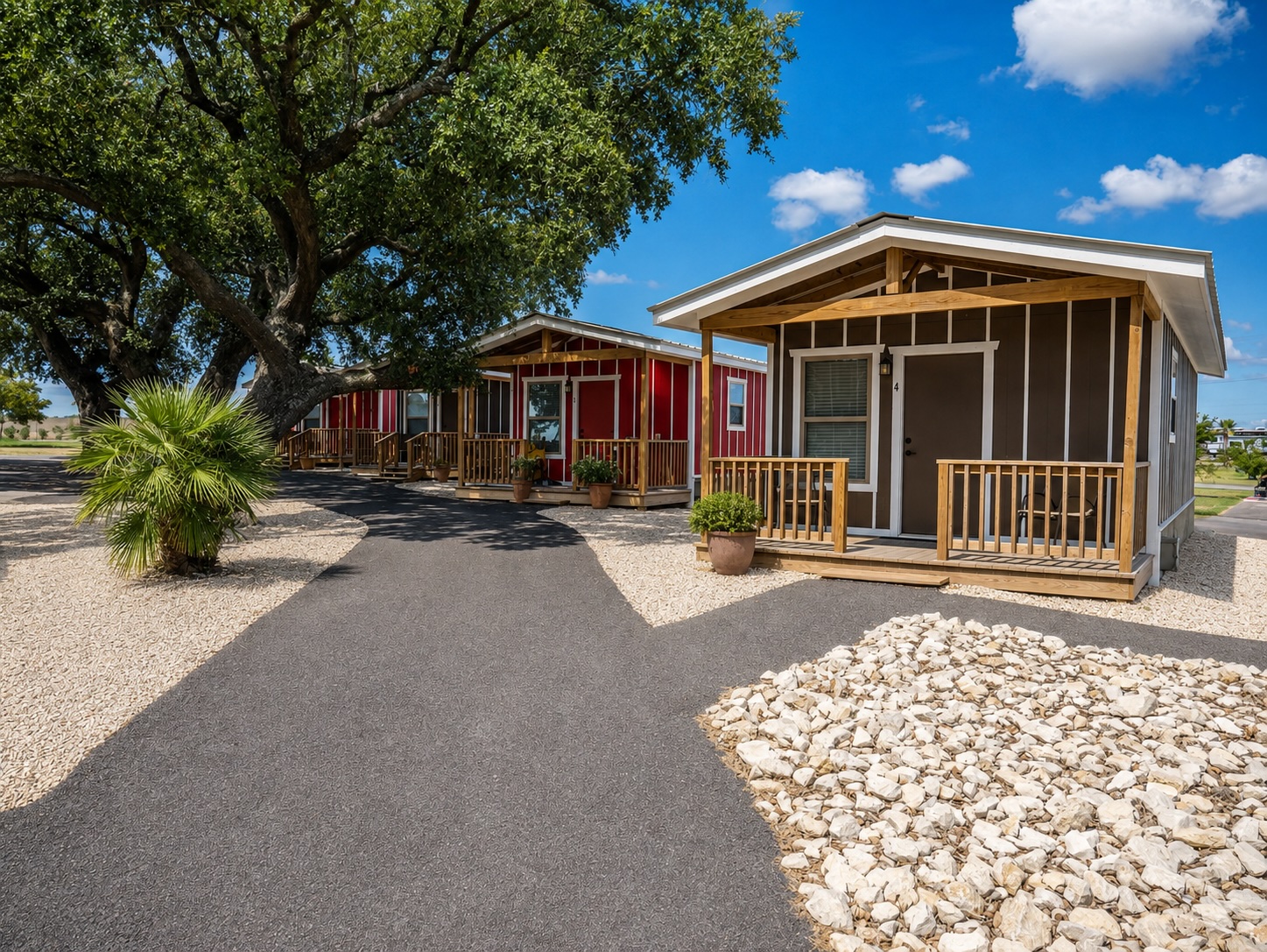 Charming cabin rentals at Rivercity RV Park